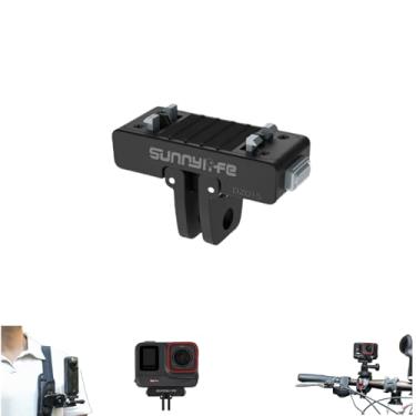 Imagem de Taoke Suporte de expansão de assento de liberação rápida para câmera magnética compatível com Insta360 X5 / Ace/Ace Pro série 2/1, sistema de bloqueio duplo com rosca de 0,6 cm e base dobrável