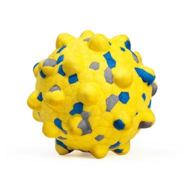 Imagem de Moonorange Bolas Para Cães De 2,36'', Mastigadores Agressivos, Tênis Indestrutível, Brinquedo Interativo Durável E Inflável, Jogo Busca Treinamento Flutuante (Amarelo Médio)