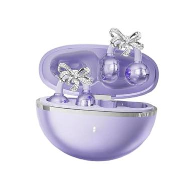 Imagem de Generic Fones de ouvido de encaixe com orelha aberta para mulheres com brinco de laço removível para corrida, esportes, escritório, presentes e festas, Roxo