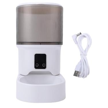 Imagem de Pssopp Alimentador de Animais Automáticos, Fácil de Observar o Design de Controle Remoto de Grãos, Vários Modos de Tempo, Segurança de Gatos Inteligentes para Gatos e Cães Pequenos (4l)