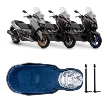 Imagem de Forração Yamaha Xmax 300 2026 Acessório Azul Baú 2 Antena - Jaspe Atel