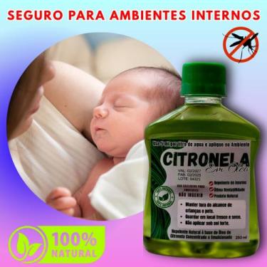 Imagem de Óleo de Citronela 100% Natural para Bebês e Gravidas 250ml=50L Repelen