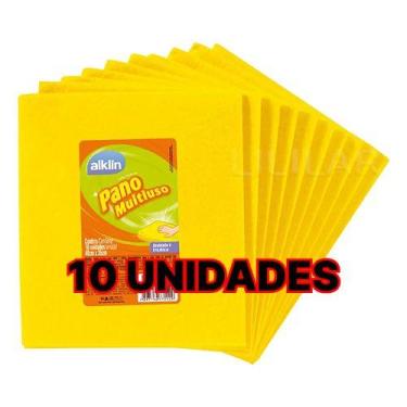 Imagem de 10 Un Pano Multiuso Amarelo Para Pia, Fogão Alklin - Itatex