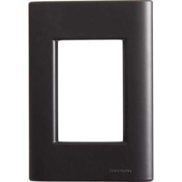Imagem de Placa 3 Postos 4x2 Tramontina Giz Preta Soft Touch Sem Suporte Tramontina