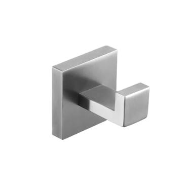 Imagem de Kit de acessórios para banheiro de aço inoxidável, gancho para roupas, suporte para papel higiênico, toalheiro, porta-escova de vaso sanitário, saboneteira, gancho para roupão, A