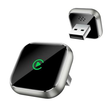 Imagem de Adaptador CarPlay sem fio para Apple iPhone – Atualize o CarPlay com fio para dispositivo sem fio, em forma de T para reconexão automática USB Plug and Play, para navegação GPS, áudio estéreo