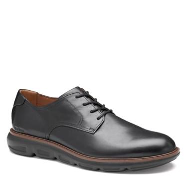 Imagem de Johnston & Murphy Sapato Oxford masculino Larkin de bico liso, Couro de bezerro italiano preto, 44