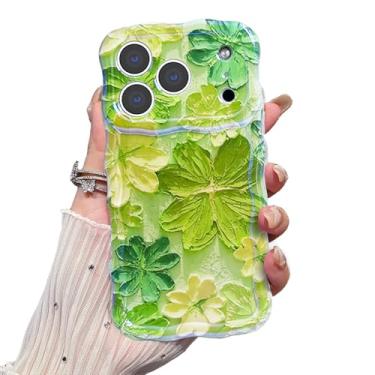 Imagem de VCTERFK Capa para iPhone 17 Pro, flor de pintura a óleo retrô colorida requintada, moldura ondulada com padrão brilhante, macia, durável, à prova de choque, proteção para câmera para iPhone 17 Pro