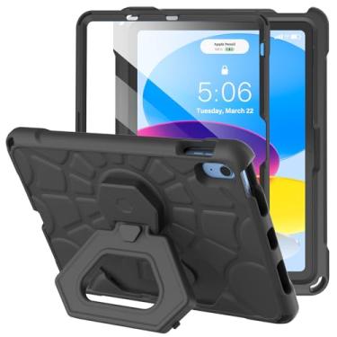 Imagem de VICVOL Capa para iPad 11ª geração (A16 11 polegadas 2025)/iPad 10ª geração (10 polegadas 2022) - Capa infantil leve de EVA durável à prova de choque com protetor de tela e alça de mão/suporte de