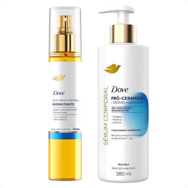 Imagem de Kit Dove Hidratante Pró-ceramidas: Óleo Sérum Deo Corporal 150ml e Sérum Deo Hidratante 380ml