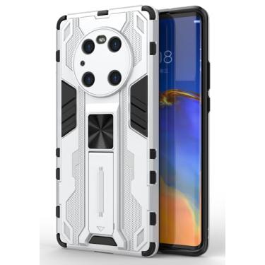 Imagem de SORAKA Capa para Huawei Mate 40 Pro com suporte Capa de proteção resistente para Huawei Mate 40 Pro Capa com placa de metal para suporte magnético para carro Capa Silm Fit