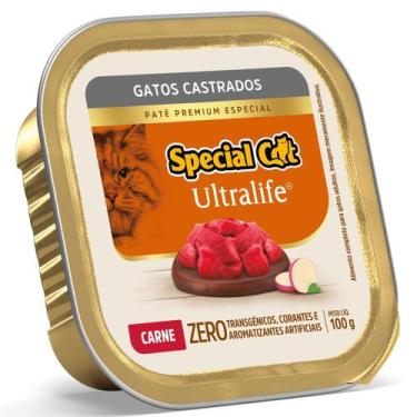 Imagem de Ração Úmida Special Cat para Gatos Castrados Sabor Carne 100g - MANFRI