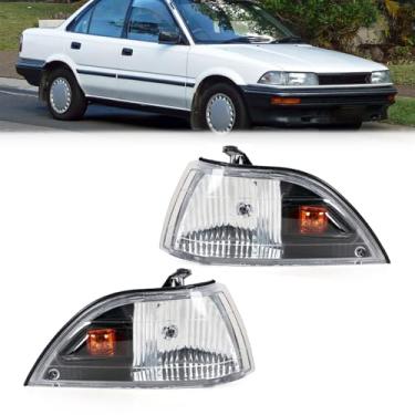 Imagem de YAENSYB Luz de canto frontal para Toyota Corolla AE90 E90 1989-1992 Lâmpada de condução diurna de neblina esquerda e direita