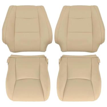 Imagem de Vigoraze Capas de assento de substituição de couro para motorista e passageiro, parte inferior e superior, bege compatível com Lexus GX470 2003 2004 2005 2006 2007 2008 2009