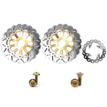 Imagem de Arashi Discos de freio dianteiros traseiros rotores com parafusos de montagem para Honda CB400 Vtec 400 1999-2015, acessórios de substituição de motocicleta