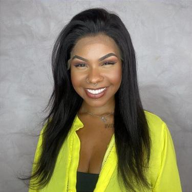 Imagem de Peruca Lace Front Cabelo Humano Liso e Ondulado Rafa - 45 cm - Cia dos