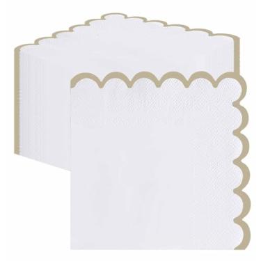 Imagem de SietDESEO Guardanapos de papel descartáveis dobrados com 3 camadas de 3 camadas, 5 x 12 cm, guardanapos de coquetel para jantar, casamento, festa de aniversário