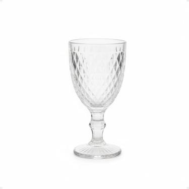 Imagem de Kit 2 Taças Vinho Bico Abacaxi Vidro Transparente Jogo Mesa Posta Luxo Água Suco Licor Bar Decoração