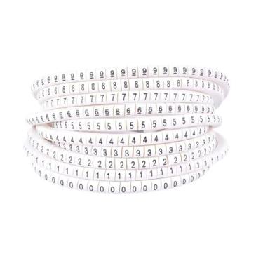 Imagem de Etiquetas Para Marcadores De Fios De Cabo Com 500 Peças, Tubos Brancos Numerados De 0 A 9, Compatível Com Fios De 1,5 A 6mm² (EC-0/1/2/3), Mangas Flexíveis De Marcação De Conduítes De PVC(EC-2)