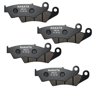 Imagem de Quatro Pastilhas Nakata Dianteira Honda Bros 160 2014 a 2024