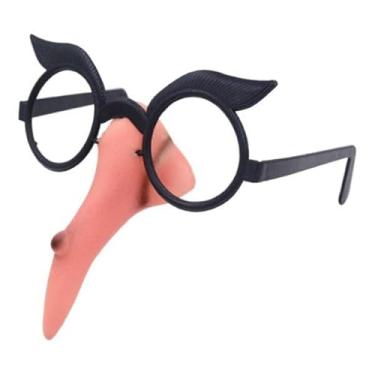 Imagem de UxicRuya Nariz de Bruxa Preso a óculos, Presente Decorativo Inovador para óculos, Acessório de Fantasia de Halloween para Adereços de Festivais de Máscaras