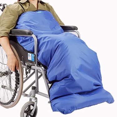 Imagem de Cobertor para cadeira de rodas plus thickeniaquecedor de cadeira de rodas para idosos leggings à prova de vento cobertor manta acessórios de cadeira de rodas de algodão com proteção para os pés