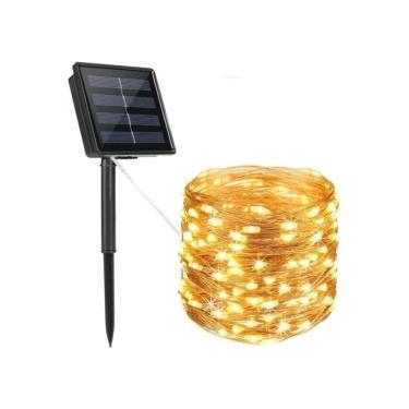Imagem de Decoração de casamento alimentada por energia solar Fairy Light Garland 100 LED de 10 m