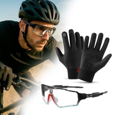 Imagem de Kit Óculos Esportivo Fotocromático E Luva Masculina Trilha - Elax
