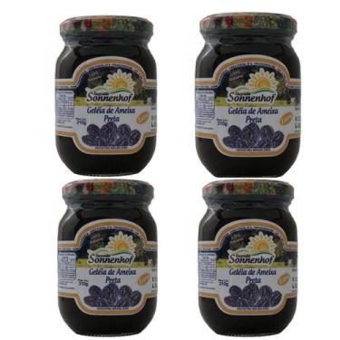 Imagem de 4 Potes Geleia Extra De Ameixa Preta 310g Fazenda Sonnenhof