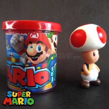 Imagem de Kit Boneco Colecion. Toad Cogum. 10Cm + Caneca Super Mario