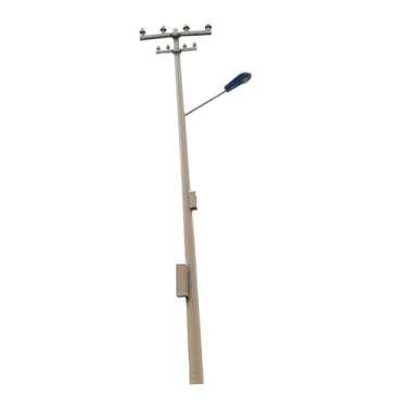 Imagem de menolana Decoração de cenário de poste de energia em escala N 3V Poste telefônico em miniatura 1/150 para modelo ferroviário Micropaisagem Mesa de areia