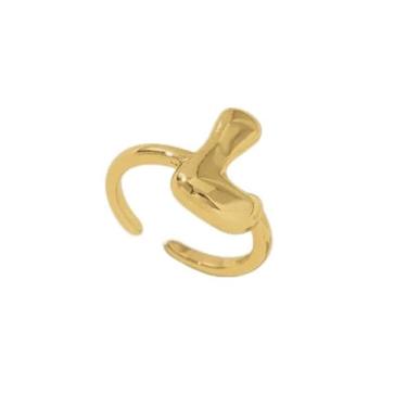 Imagem de Bubble Cute 26 Letras Anel Feminino Balão Banhado a Ouro Zircônia A-Z Letras Abertas Anel Ajustável Estético Presente de Joias de Casamento, One Size, Liga de aço, Sem pedra preciosa