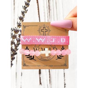 Imagem de Conjunto de pulseiras de tecido vintage com contas coloridas, retrô, retrô, ajustável, artesanal, para mulheres, dia dos namorados, aniversário, festa na praia, presentes, One Size, Liga de aço, Sem