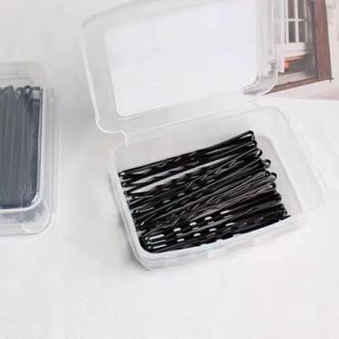 Imagem de Kit profissional de grampos de cabelo: grampos em forma de onda marrom, grampos de cabelo pretos de 5 cm e presilhas onduladas invisíveis, acessórios de cabelo essenciais para mulheres em salões de