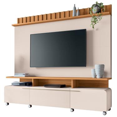 Imagem de Estante Home Theater Para TV 70 Pol 200cm Artemis B01 Off White Cinamomo - Lyam Decor