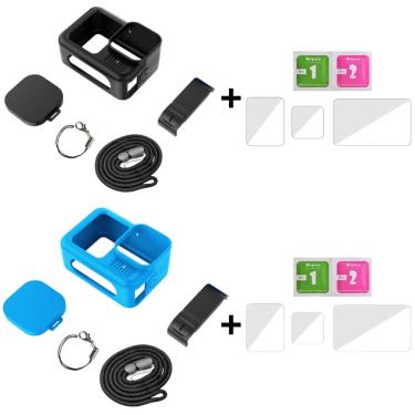 Imagem de Capa de Silicone para Hero 13 Black + Tampa Lente + Porta lateral + Películas