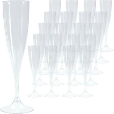 Imagem de 40 Taças de Espumante Champanhe Trasparente Incolor Acrílico de 170ml Para Festa
