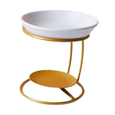 Imagem de Generic Queimador de Óleos Essenciais, Aquecedor de Óleos, Difusor de Aromas, Decoração Moderna para Casa, Queimador de Cera com Estrutura Metálica para Sala, Ouro