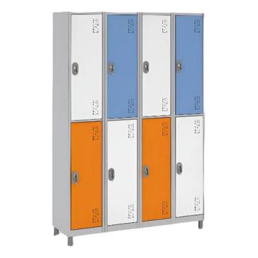 Imagem de Armário Industrial 8 Portas Grandes em Aço - W3, TRICOLOR
