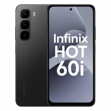 Imagem de Smartphone Infinix Hot 60i, 256GB, 8GB RAM, Tela 6,6, Android 14, Câmera 50MP, Bateria 5000mAh, Dual SIM, Preto