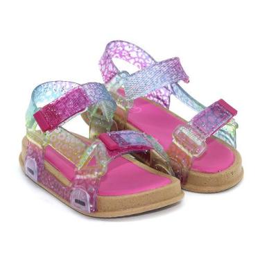 Imagem de Papete Infantil Feminina Plugt BoraBora Rosa Estampada Leve, Confortáv