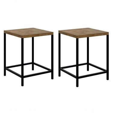 Imagem de Kit Com 02 Banquetas Baixas 27815 Vermont Preto Fosco