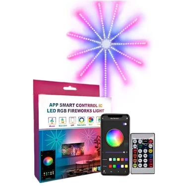 Imagem de Lâmpada De Fogo De Artificio Led Luz Festa Controle Usb 2m