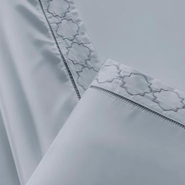 Imagem de Jogo De Lençol Queen Isa Micropercal 300 Fios 4 Peças Cinza