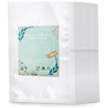 Imagem de Olayks Saco selador a vácuo sem BPA, pacote com 100 unidades de 20 x 30 cm para selador a vácuo pré-cortado para sacos de alimentos, sacos de armazenamento de alimentos a vácuo de grau comercial para
