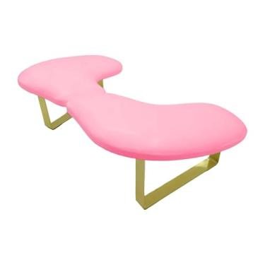 Imagem de harayaa Apoio de braço para unhas, tapete macio e confortável para mesa de manicure, acessórios para arte em unhas, almofada para apoio de mãos de salão, Rosa