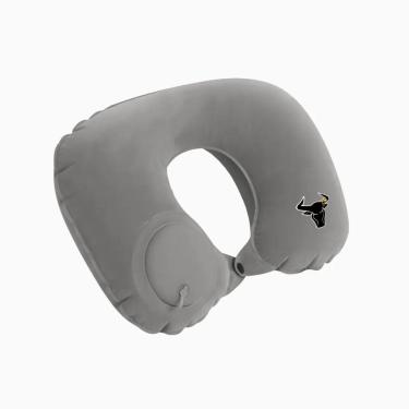 Imagem de Travesseiro Almofada De Pescoço Inflável E Portátil - Cinza