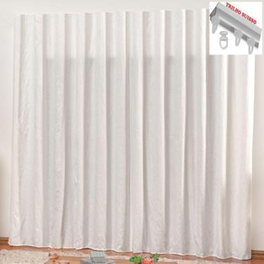 Imagem de Cortina Em Jacquard Bahamas 2,00 X 1,70 Para Trilho Suisso - Branca