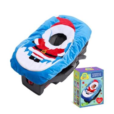 Imagem de Capa de assento de carro fofa, capa de assento de carro para bebê, ajuste universal, elástico para bebês meninos e meninas, capa de assento de carro estilo cobertor macio e quente, fantasia infantil