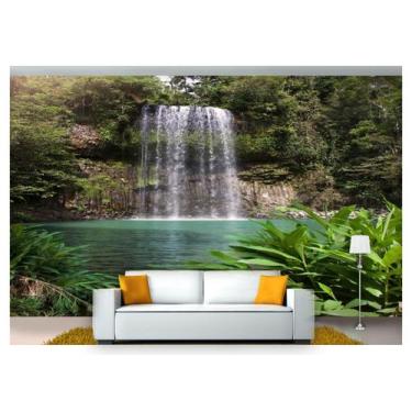 Imagem de Papel De Parede Adesivo Cachoeira Natureza Mata 3D 6M² - Você Decora